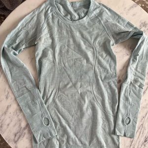 Lululemon swiftly tech long sleeve. Size 4. Light blue